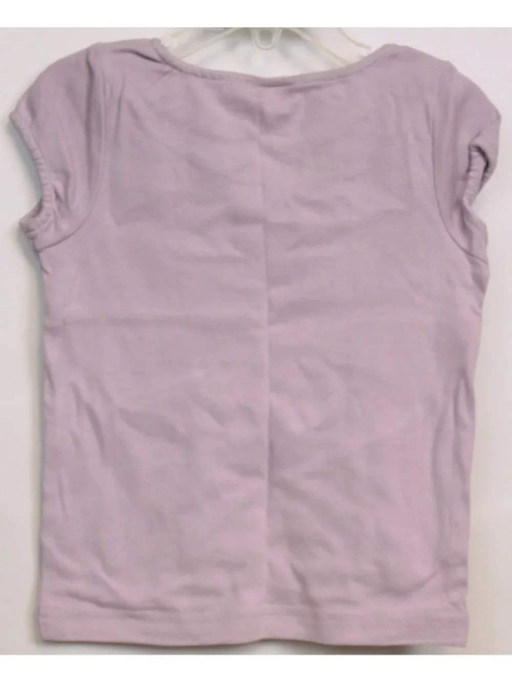 2004 Gymboree European Holiday T-Shirt sz 6 Solid Lavender Gathered Neckline Tee